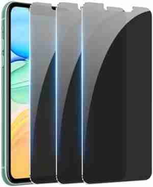 [3 Pack] Privacy Screen Protector for iPhone 11/iPhone XR Anti-Spy Tempered Glass Film Upgrade 9H Hardness Case Friendly Easy Installation Bubble Free 3D Touch Support [6.1 inch]