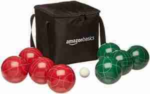 Amazon Basics Bocce Ball Outdoor Yard Games Set with Soft Carrying Case