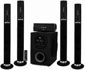Acoustic Audio by Goldwood AAT3002 Tower 5.1 Home Theater Bluetooth Speaker System with 8" Powered Subwoofer