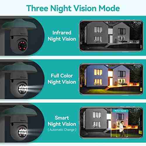 Noonkey 2K/3MP Light Bulb Security Camera, 360° Degree Panoramic,Alexa E27 Light Socket Camera for Outdoor, Wireless WiFi Home IP Camera with Motion Tracking Alarm, Color Night Vision,Two-Way Talk - Image 6
