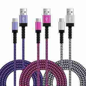 [3Pack,10/6/3ft] S23 Android Phone USB C Charging Cord Fast Charge Cable,USB Type C to USB A Moto G Phone Cord for Samsung Galaxy S23/S22/S21/S20,A54/A14/A13/A33/Z Flip 5/Z Fold 5,Google Pixel 7a 6a 5