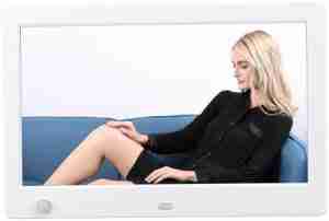 10 in Digital Photo Frame Display 1920x1080 LED Human Body Sensor Electronic Picture Frame with Playback of Photos and Music, for Friends Family (US Plug)