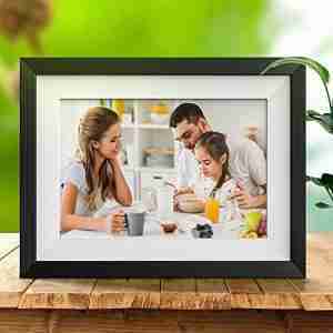 10.1'' Digital Picture Frame, Smart Photo Frame with 1280 * 800 IPS Screen Remote Control Photo/Music/Video Player Calendar Alarm Calendar Time Memory Card 16G