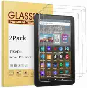 3 Pack Screen Protector for All-New Fire HD 8/HD8 Plus/Fire HD 8 Kids/Fire HD 8 Kids Pro Tablet (12th &10th Generation, 2022&2020 Released),Tempered Glass 9H Hardness Anti Scratch Clear, 8-inch