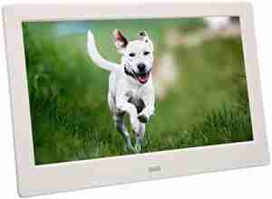 10.1 Inch HD Auto Rotating Digital Photo Frame Supports Video Music, Remote Control Included (US Plug)