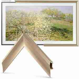Deco TV Frames Alloy Prismatic - Pale Gold Bezel Compatible ONLY with Samsung The Frame TV (55", Fits 2021-2024 Frame TV)
