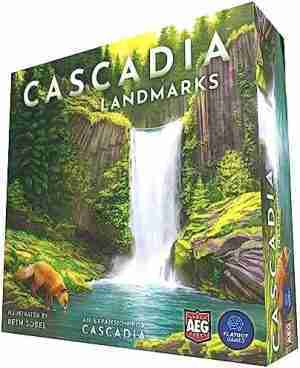 AEG: Cascadia Landmarks - Expansion, Puzzle &-Tile Placement-Board Game, Animal & Nature Themed, Alderac Entertainment Group, FlatOut Games, Ages 10+, 1-6 Players, 30-45 Min