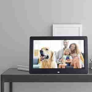 10'' Digital Picture Frame with Remote Control, Video Playback Digital Photo Frame, TN Screen, LCD Electronic Picture Frame, Support U Disk and SD, MS Card, 32GB Playback Content (Black)