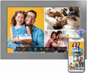 10.1-Inch Digital Picture Frame WiFi Digital Photo Frame - 1280x800 IPS Touch Screen, Auto Rotate, Motion Sensor, Share Photos/Videos via VPhoto APP, 32GB, Gift for Family and Friends