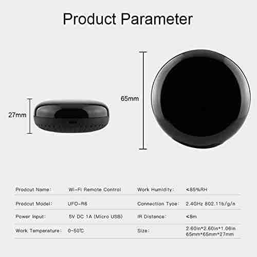 MOES WiFi Smart IR Remote Controller Smart Home Infrared Universal Remote Blaster,One for All Control AC TV DVD CD AUD SAT etc,Compatible with Alexa and Google Assistant,No Hub Required - Image 7