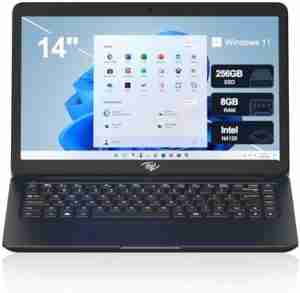 14" Laptop Computer, 8GB RAM 256GB SSD,Quad-Core Intel Celeron N4120 Processors, Windows 11 Laptops Computers, Ultra Slim, Long Battery Life, 2.4G/5G WiFi, BT 4.2, HDMI