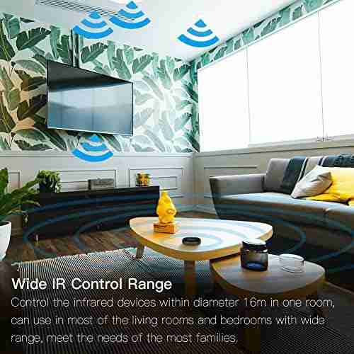 MOES WiFi Smart IR Remote Controller Smart Home Infrared Universal Remote Blaster,One for All Control AC TV DVD CD AUD SAT etc,Compatible with Alexa and Google Assistant,No Hub Required - Image 5