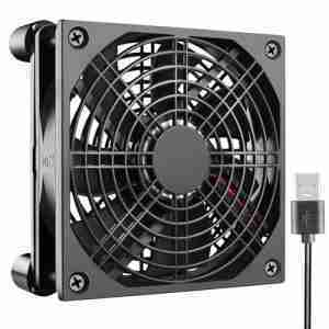 120mm 5V Quiet USB Powered Computer Cooling Fan with Multi-Speed Controller for Router Modem Xbox TV Box DVR Playstation Receiver and Other Electronics Cooler