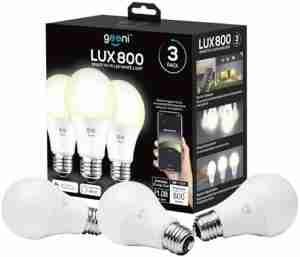 Geeni A19 (3 Pack) White LED Smart Light Bulbs, Dimmable, Works with Alexa and Google Home, Requires 2.4GHz WiFi